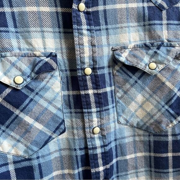 Denim & Supply RL plaid flannel Ralph Lauren pearl snap buttons  Size Small - Picture 3 of 6